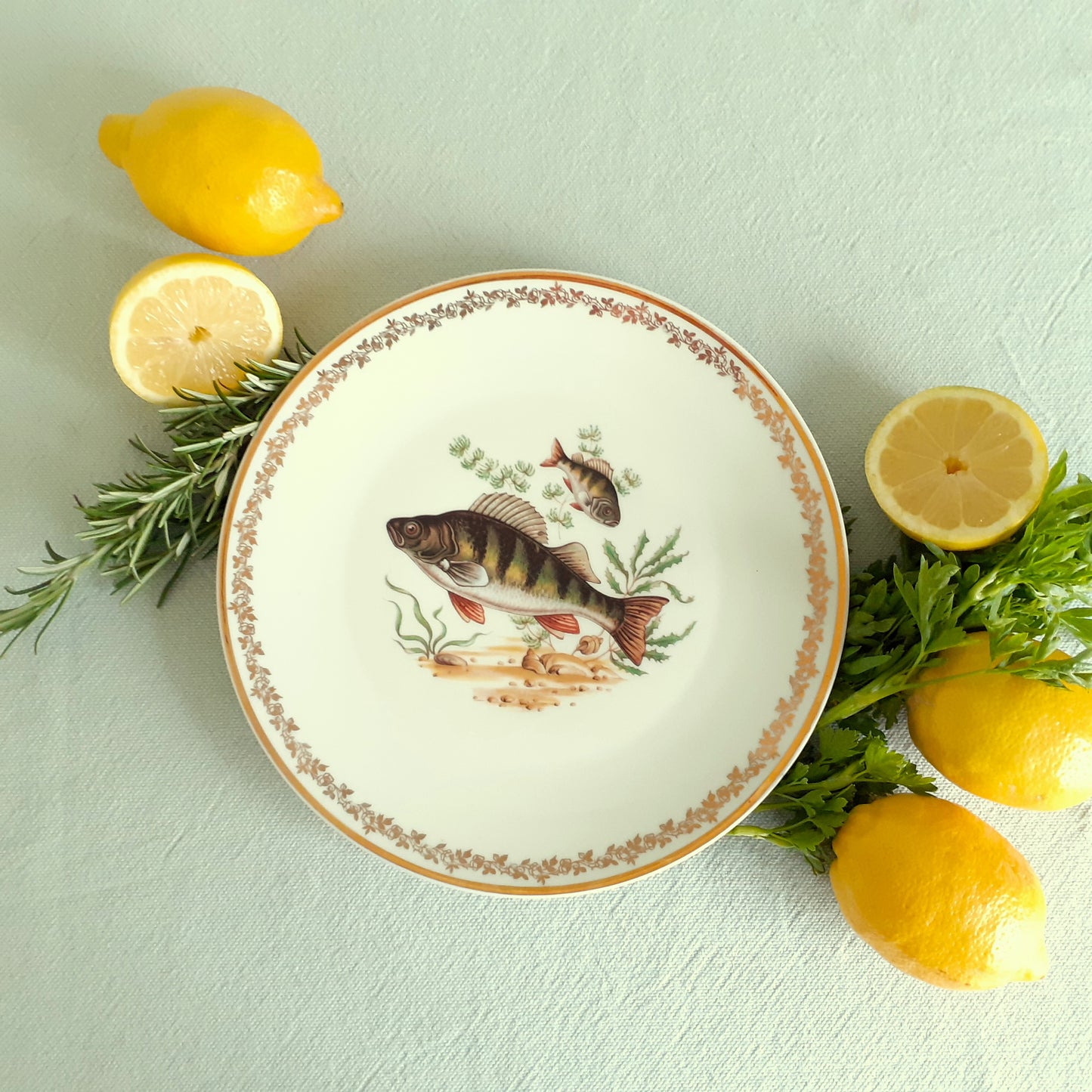 EIGHT Limoges Fish Plates and Platter from Tiggy & Pip - Just €225! Shop now at Tiggy and Pip