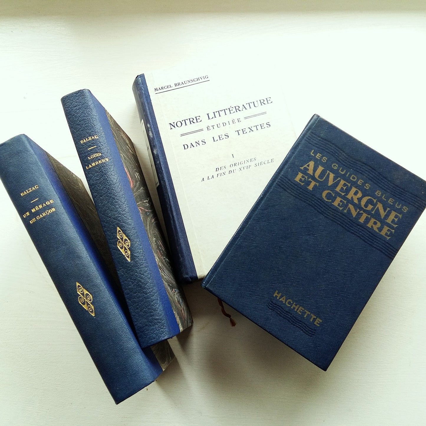 1900s French Blue Book Stack from Tiggy & Pip - Just €104! Shop now at Tiggy and Pip