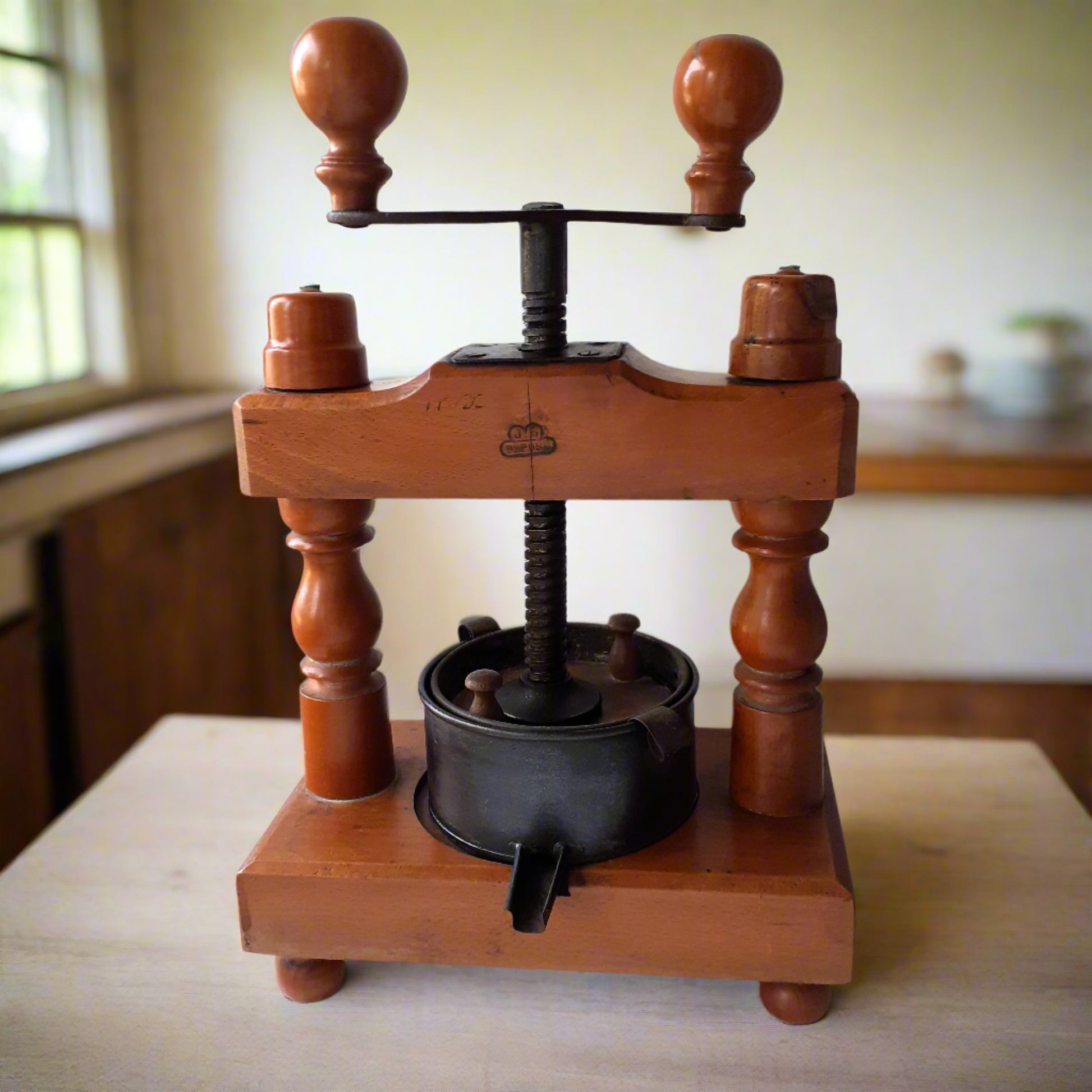 French Antique Table Top Cheese/Fruit Press from Tiggy & Pip - Just €340! Shop now at Tiggy and Pip