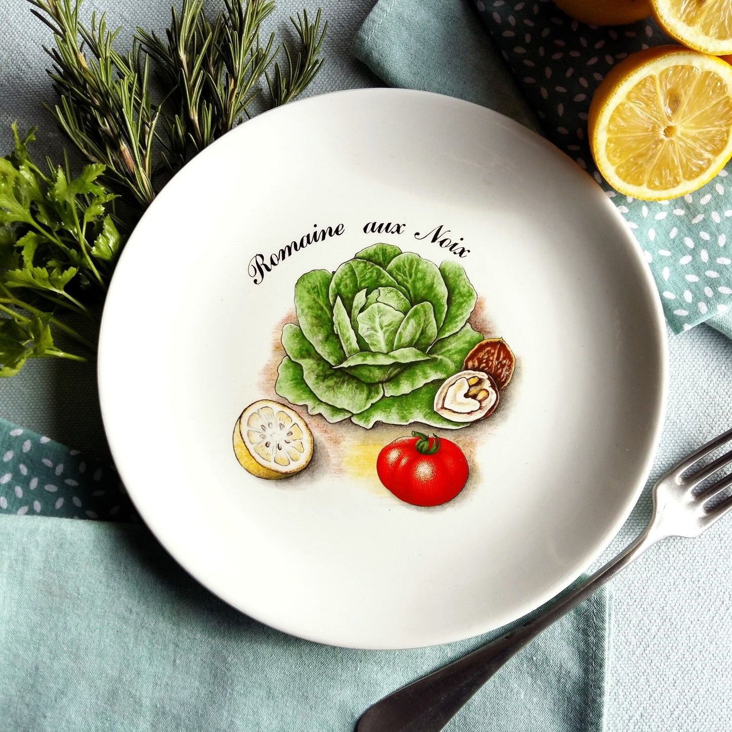 Six Mid Century Modern Salad Recipe Plates from Tiggy & Pip - Just €156! Shop now at Tiggy and Pip