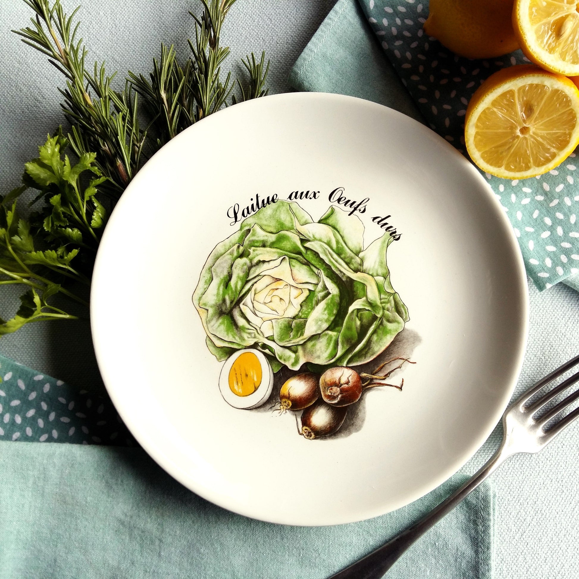 Six Mid Century Modern Salad Recipe Plates from Tiggy & Pip - Just €156! Shop now at Tiggy and Pip