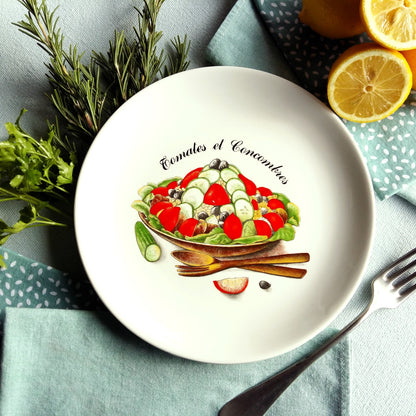 Six Mid Century Modern Salad Recipe Plates from Tiggy & Pip - Just €156! Shop now at Tiggy and Pip