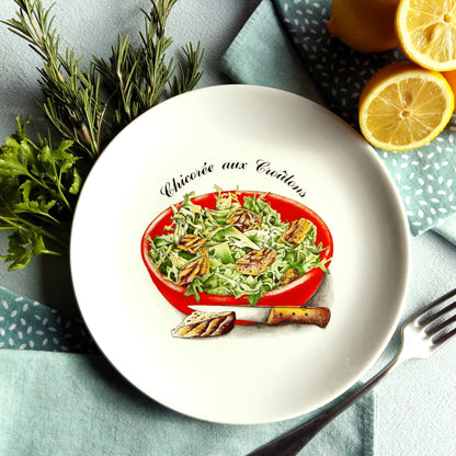 Six Mid Century Modern Salad Recipe Plates from Tiggy & Pip - Just €156! Shop now at Tiggy and Pip