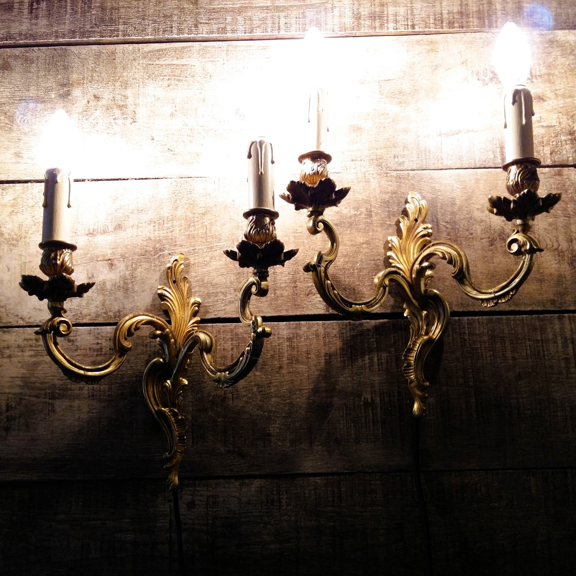 Pair of Heavy, Bronze 2 Arm Sconces from Tiggy & Pip - Just €280! Shop now at Tiggy and Pip