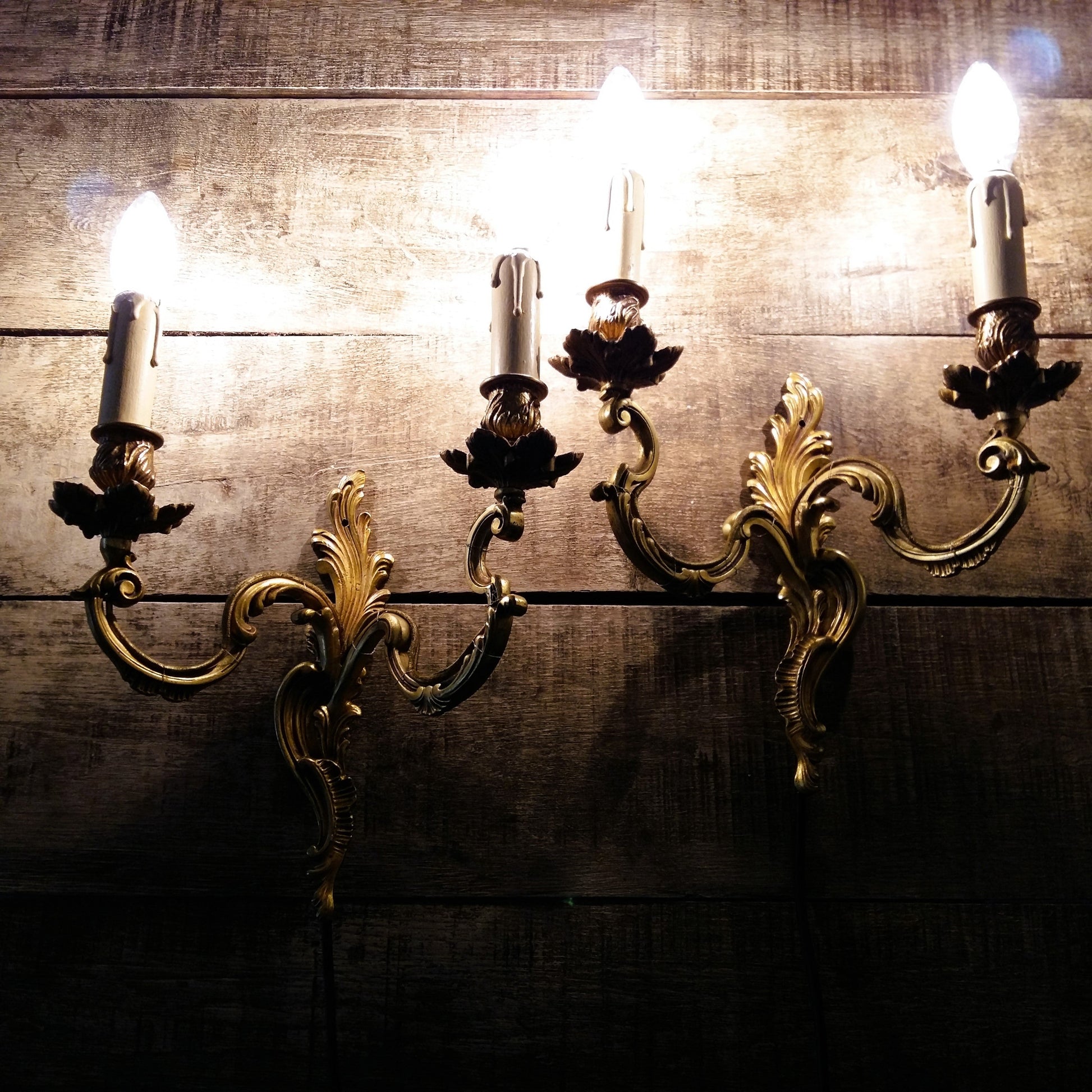 Pair of Heavy, Bronze 2 Arm Sconces from Tiggy & Pip - Just €280! Shop now at Tiggy and Pip