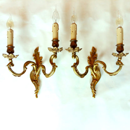 Pair of Heavy, Bronze 2 Arm Sconces from Tiggy & Pip - Just €280! Shop now at Tiggy and Pip