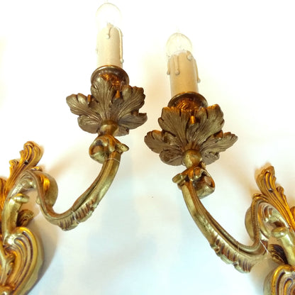 Pair of Heavy, Bronze 2 Arm Sconces from Tiggy & Pip - Just €280! Shop now at Tiggy and Pip