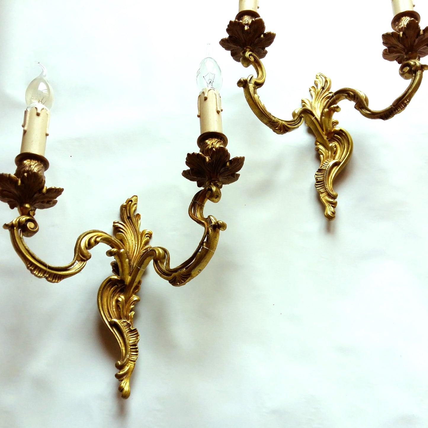 Pair of Heavy, Bronze 2 Arm Sconces from Tiggy & Pip - Just €280! Shop now at Tiggy and Pip