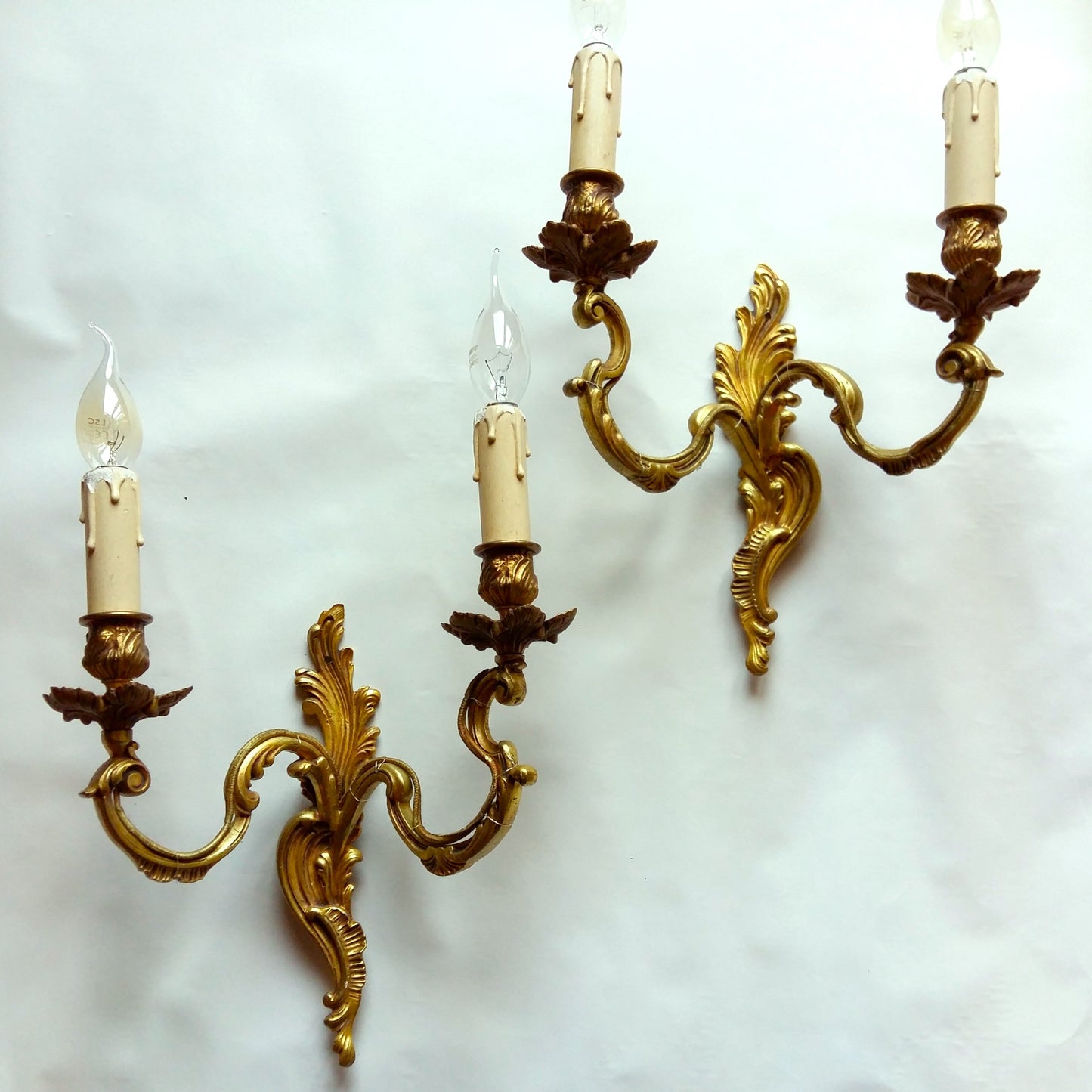 Pair of Heavy, Bronze 2 Arm Sconces from Tiggy & Pip - Just €280! Shop now at Tiggy and Pip