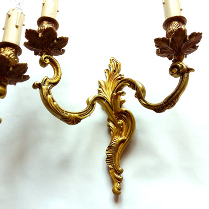 Pair of Heavy, Bronze 2 Arm Sconces from Tiggy & Pip - Just €280! Shop now at Tiggy and Pip
