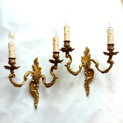 Pair of Heavy, Bronze 2 Arm Sconces from Tiggy & Pip - Just €280! Shop now at Tiggy and Pip