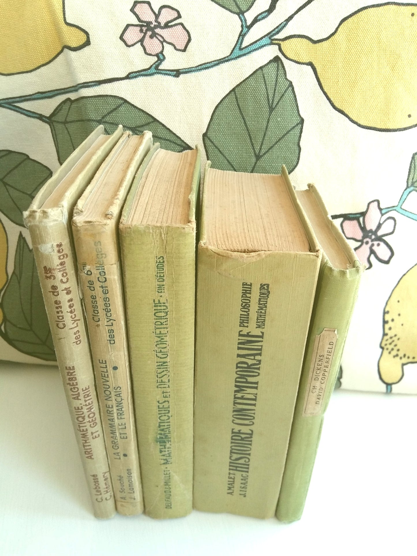 Lime Green Stack of French School Books. from Tiggy & Pip - Just €120! Shop now at Tiggy and Pip