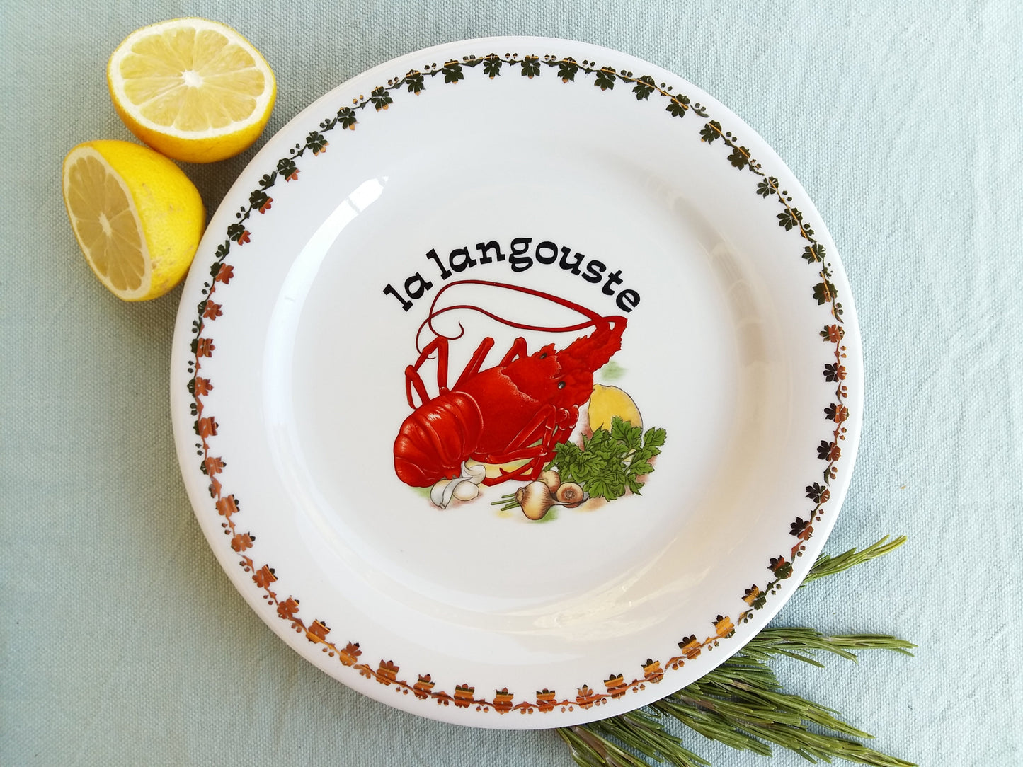 Six, Limoges Porcelain, Seafood Plates. Mid Century Shellfish Plates. from Tiggy & Pip - Just €156! Shop now at Tiggy and Pip