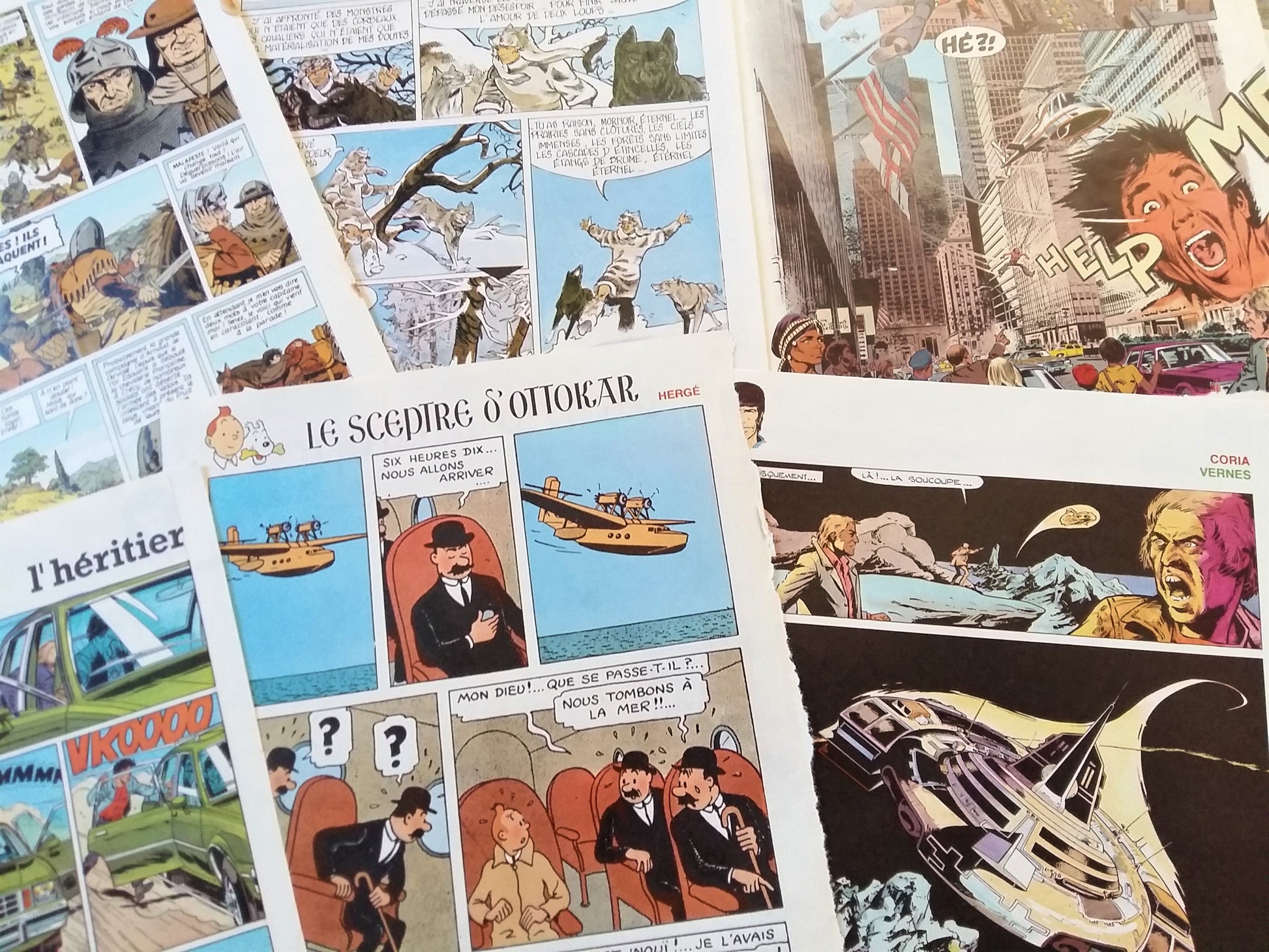 Copy of Comic Strip Ephemera Pack. 50+ French, Bande Dessinée Pages from Old Tintin Magazines. from Tiggy & Pip - €25 with FREE worldwide shipping! Shop now at Tiggy and Pip