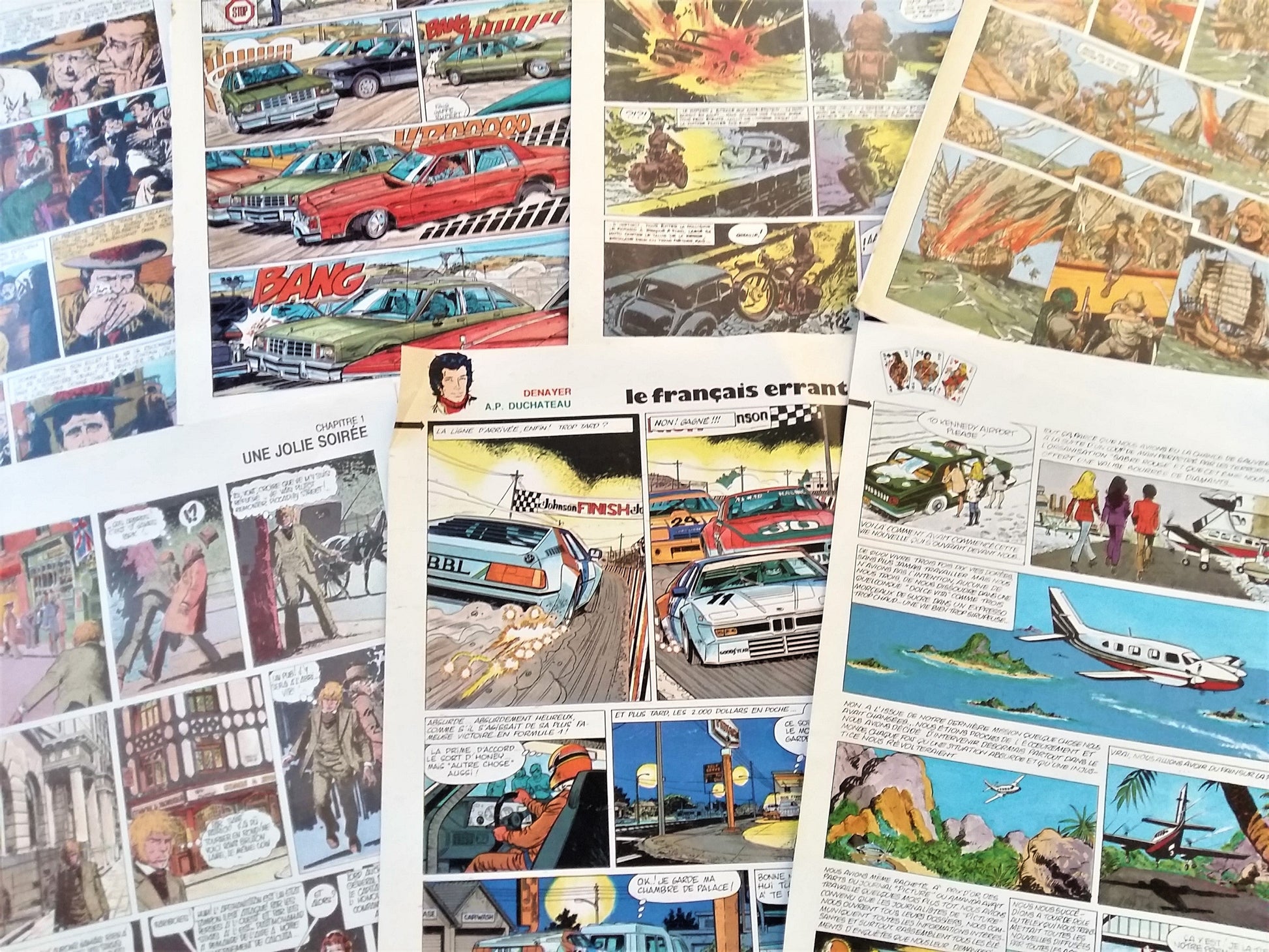 Comic Strip Ephemera Pack. 200+ French, Bande Dessinée Pages from Old Tintin Magazines. from Tiggy & Pip - Just €50! Shop now at Tiggy and Pip