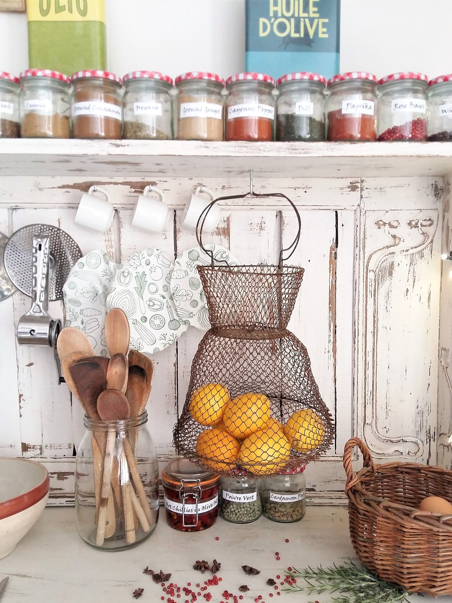 1950s Wire Fishing Basket. from Tiggy & Pip - Just €75! Shop now at Tiggy and Pip