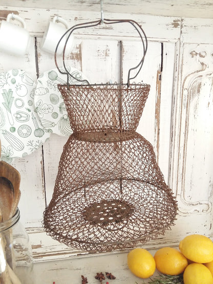 1950s Wire Fishing Basket. from Tiggy & Pip - Just €75! Shop now at Tiggy and Pip