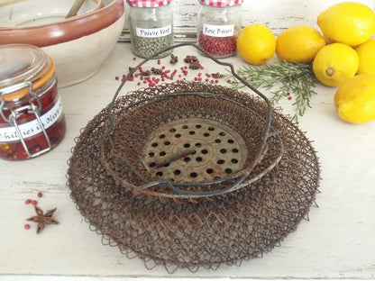 1950s Wire Fishing Basket. from Tiggy & Pip - Just €75! Shop now at Tiggy and Pip