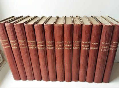 Stack of THIRTEEN 1860-1888 French Books. from Tiggy & Pip - Just €260! Shop now at Tiggy and Pip