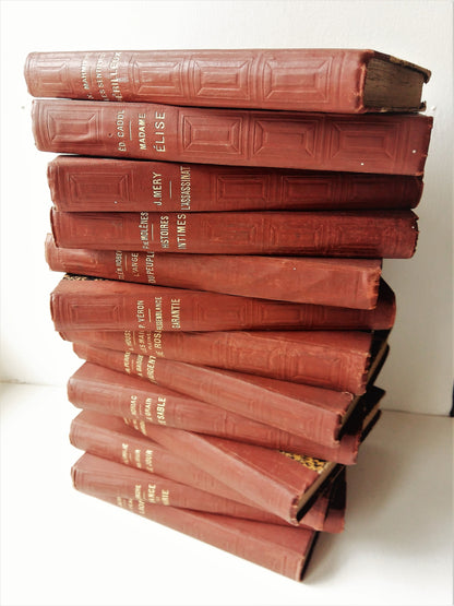 Stack of THIRTEEN 1860-1888 French Books. from Tiggy & Pip - Just €260! Shop now at Tiggy and Pip