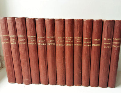 Stack of THIRTEEN 1860-1888 French Books. from Tiggy & Pip - Just €260! Shop now at Tiggy and Pip