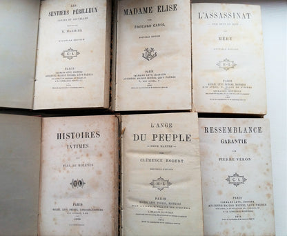 Stack of THIRTEEN 1860-1888 French Books. from Tiggy & Pip - Just €260! Shop now at Tiggy and Pip