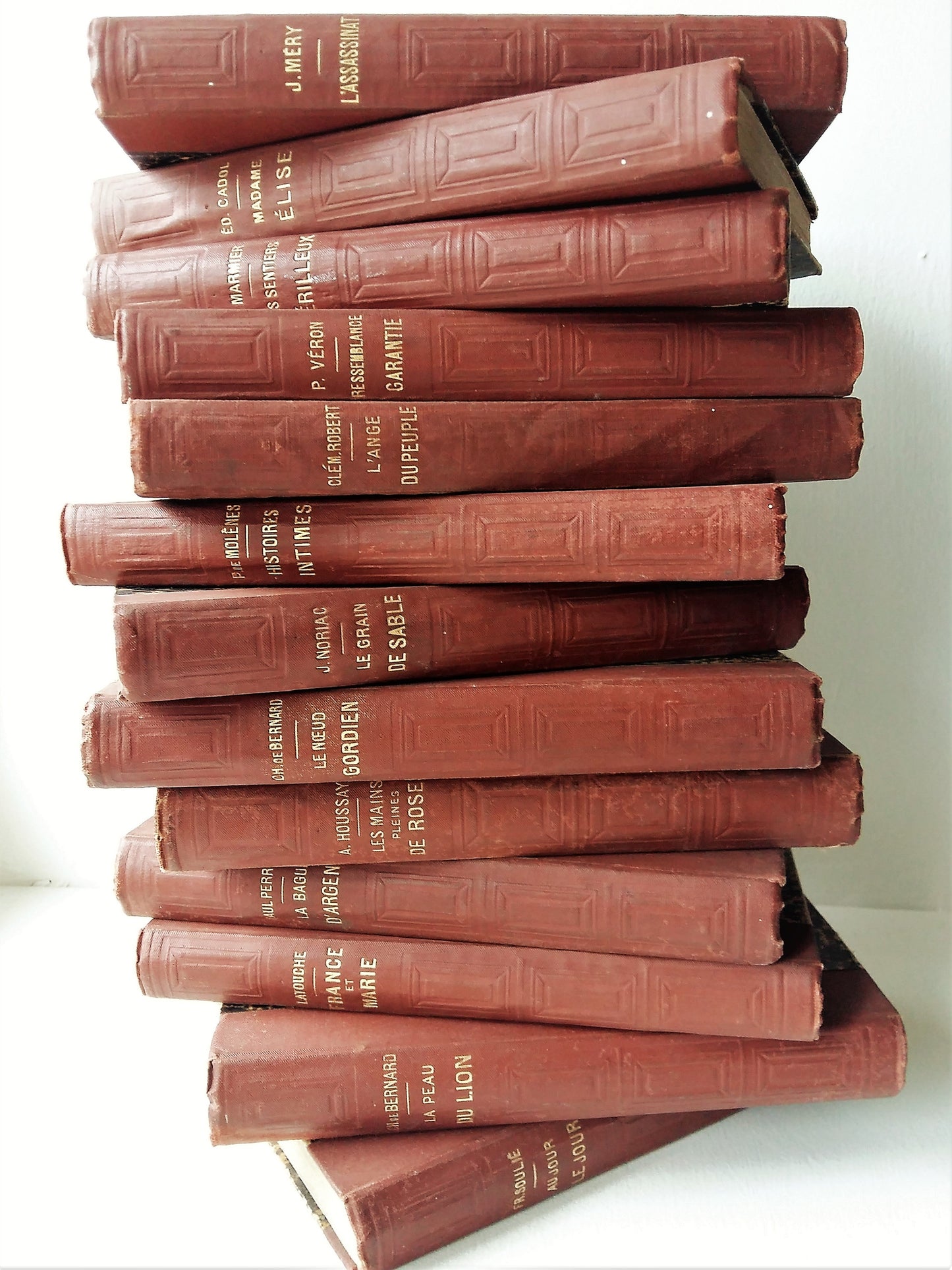 Stack of THIRTEEN 1860-1888 French Books. from Tiggy & Pip - Just €260! Shop now at Tiggy and Pip