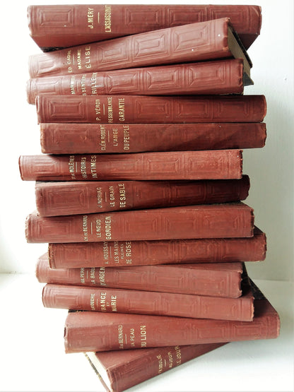 Stack of THIRTEEN 1860-1888 French Books. from Tiggy & Pip - Just €260! Shop now at Tiggy and Pip