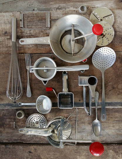 Set of SIXTEEN Vintage Kitchen Utensils. from Tiggy & Pip - Just €156! Shop now at Tiggy and Pip