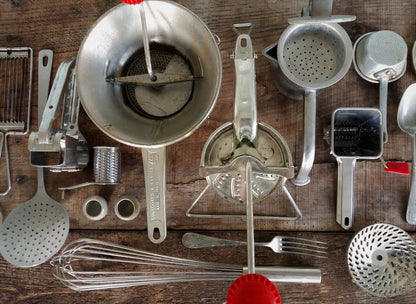 Set of SIXTEEN Vintage Kitchen Utensils. from Tiggy & Pip - Just €156! Shop now at Tiggy and Pip