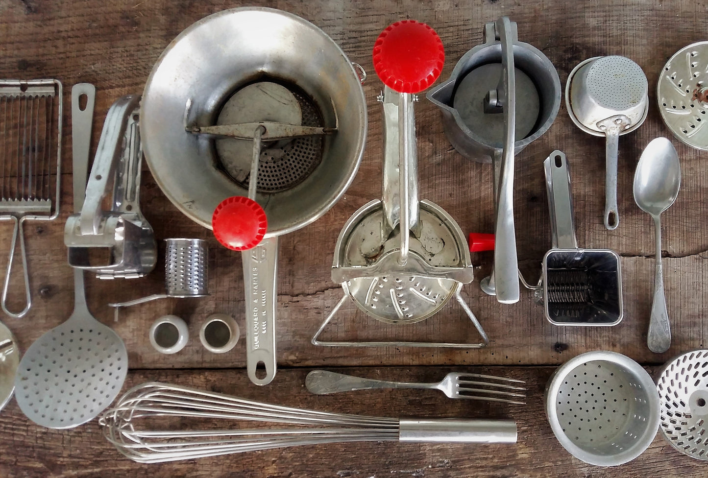 Set of SIXTEEN Vintage Kitchen Utensils. from Tiggy & Pip - Just €156! Shop now at Tiggy and Pip