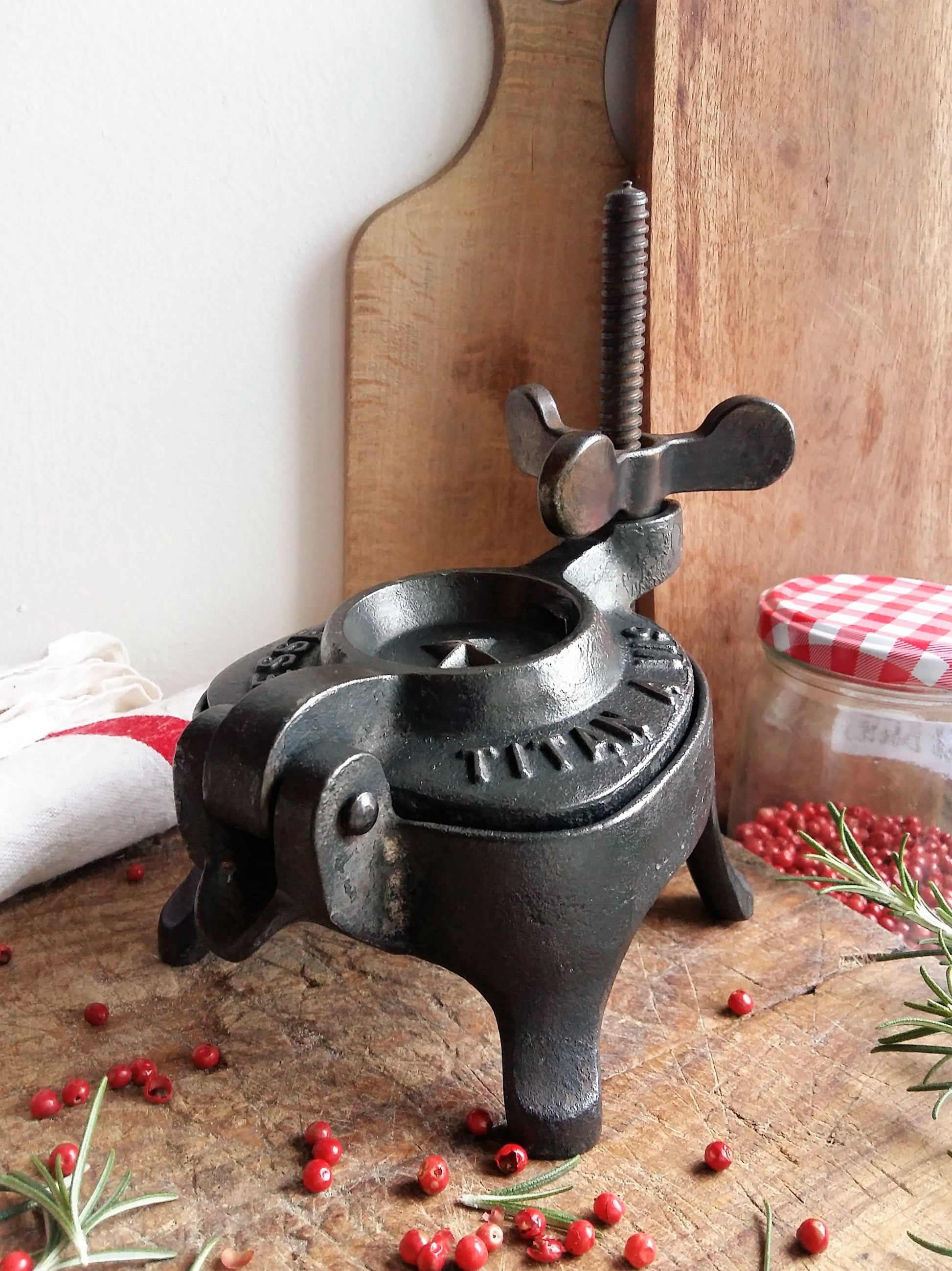 Antique, Cast Iron, French Meat Press. from Tiggy & Pip - Just €139! Shop now at Tiggy and Pip