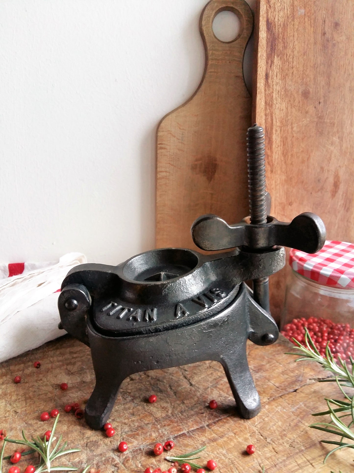 Antique, Cast Iron, French Meat Press. from Tiggy & Pip - Just €139! Shop now at Tiggy and Pip