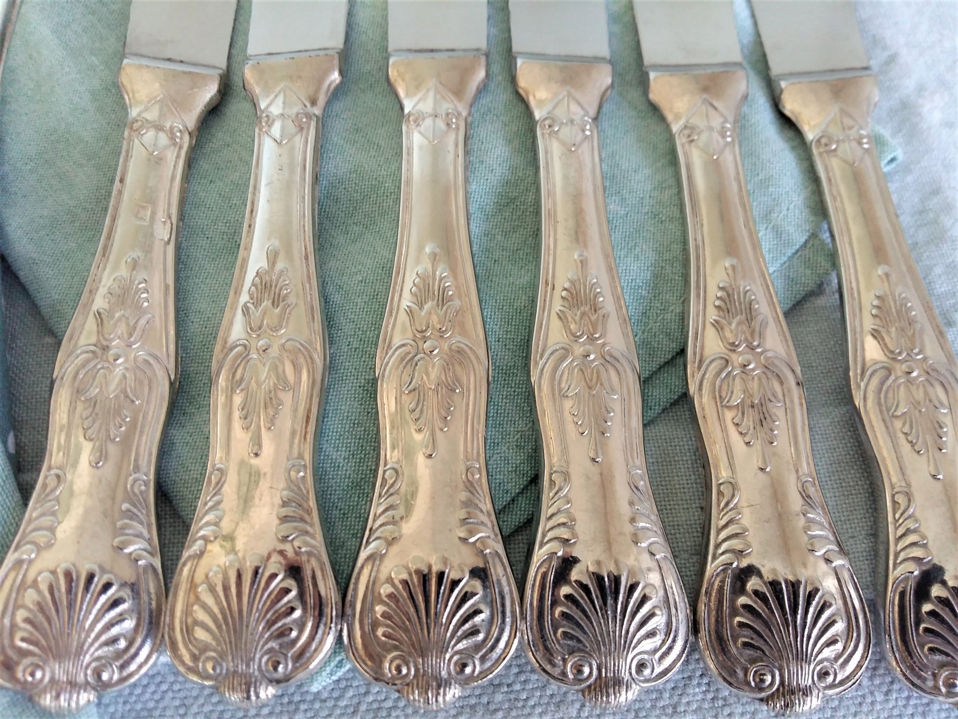 Twelve Silver Plated Knives and Forks. Elegant, Ornate Silver Plated Cutlery. from Tiggy & Pip - Just €94! Shop now at Tiggy and Pip