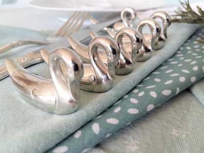 Set of Six Silver Plated Swan Knife Rests. Chopstick Rests. from Tiggy & Pip - Just €59! Shop now at Tiggy and Pip