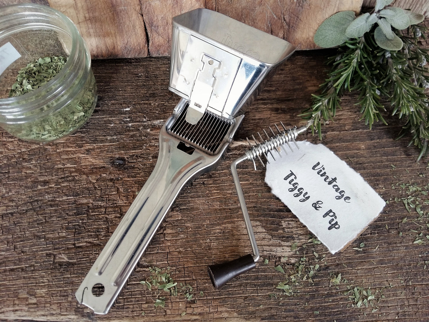 Herb Grinder. "Mouli" Mint/Parsley Herb Chopper. from Tiggy & Pip - Just €44! Shop now at Tiggy and Pip