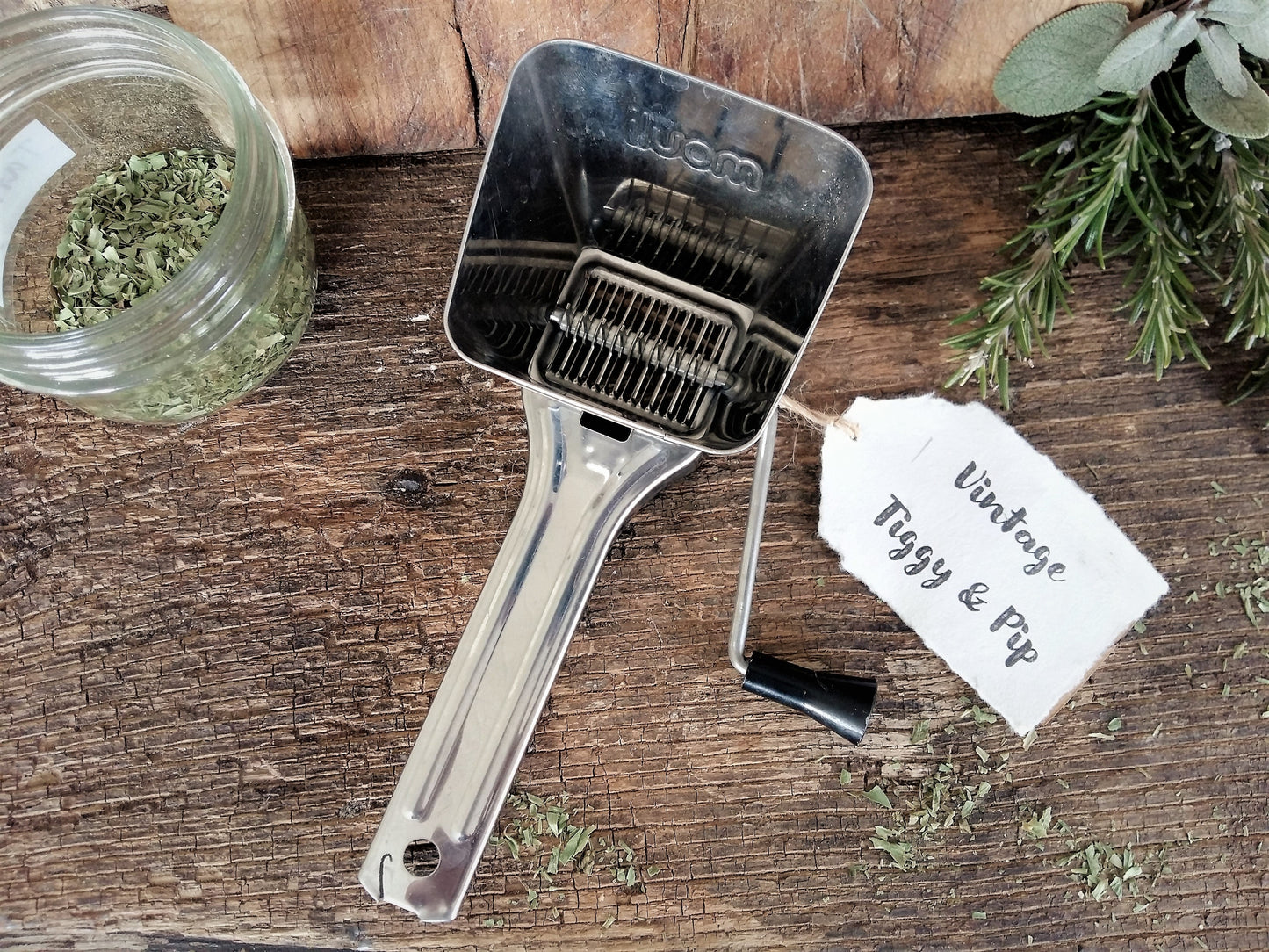 Herb Grinder. "Mouli" Mint/Parsley Herb Chopper. from Tiggy & Pip - Just €44! Shop now at Tiggy and Pip