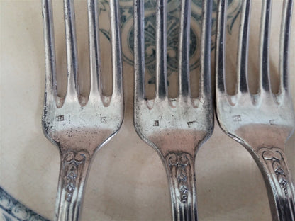 Set of 9 Silver Plated Antique Forks. from Tiggy & Pip - Just €78! Shop now at Tiggy and Pip