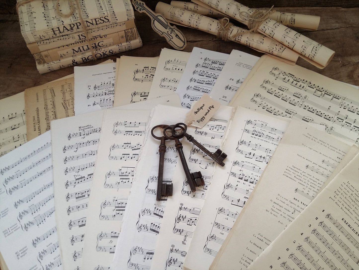 100 Music Sheets & 3 Iron Keys from Tiggy & Pip - Just €79! Shop now at Tiggy and Pip