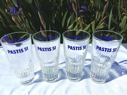 Four French PASTIS 51 Tumblers. from Tiggy and Pip - Just €80! Shop now at Tiggy and Pip