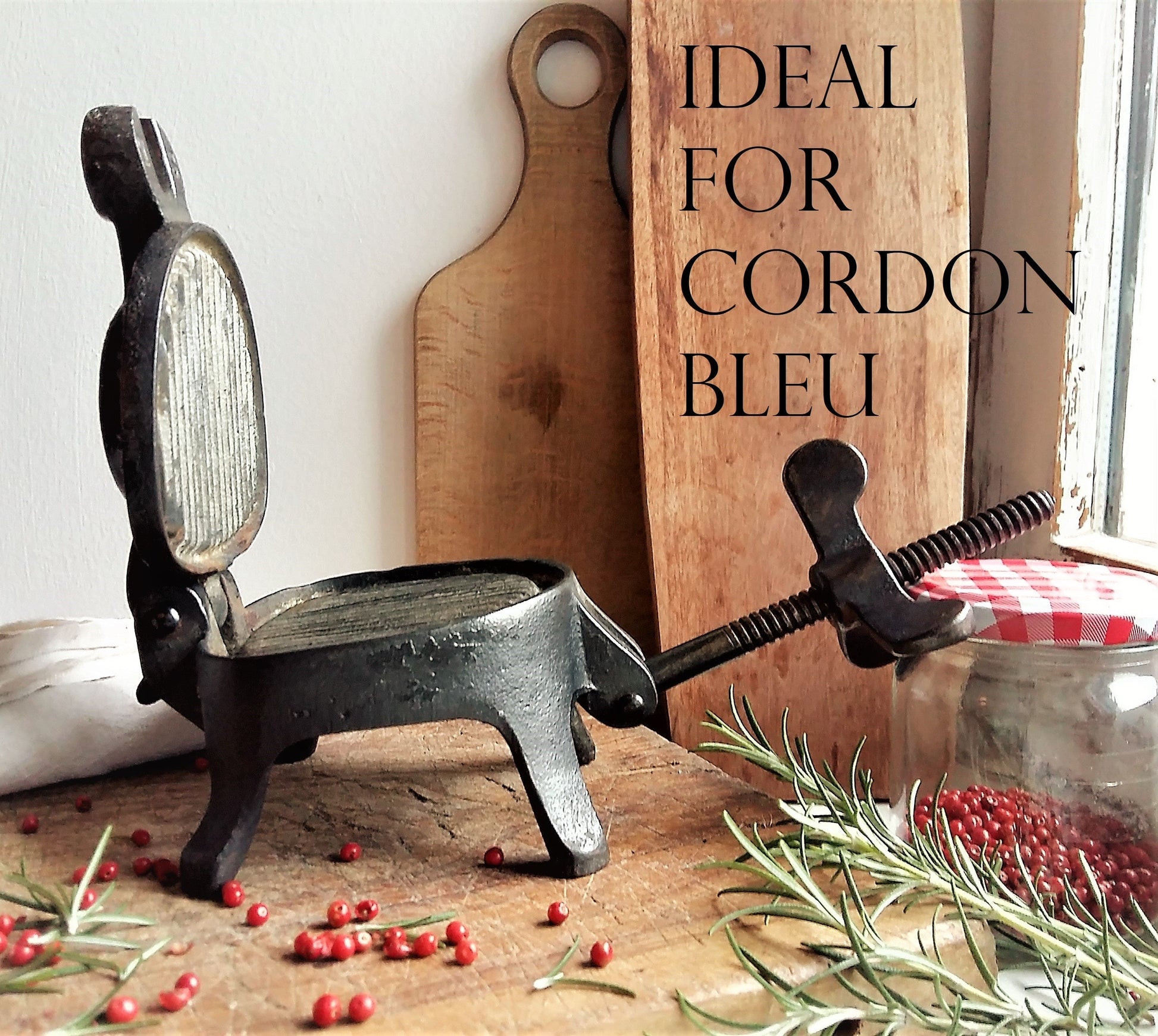 Antique, Cast Iron, French Meat Press. from Tiggy & Pip - Just €139! Shop now at Tiggy and Pip